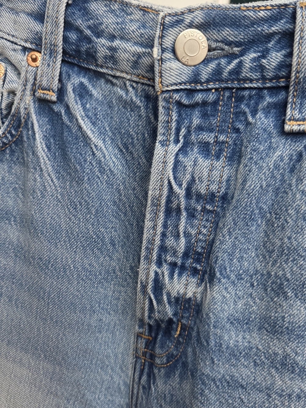 Pistola High-Rise Button Fly Fringe Distressed Hem Jeans Sz 26 - Picture 5 of 10